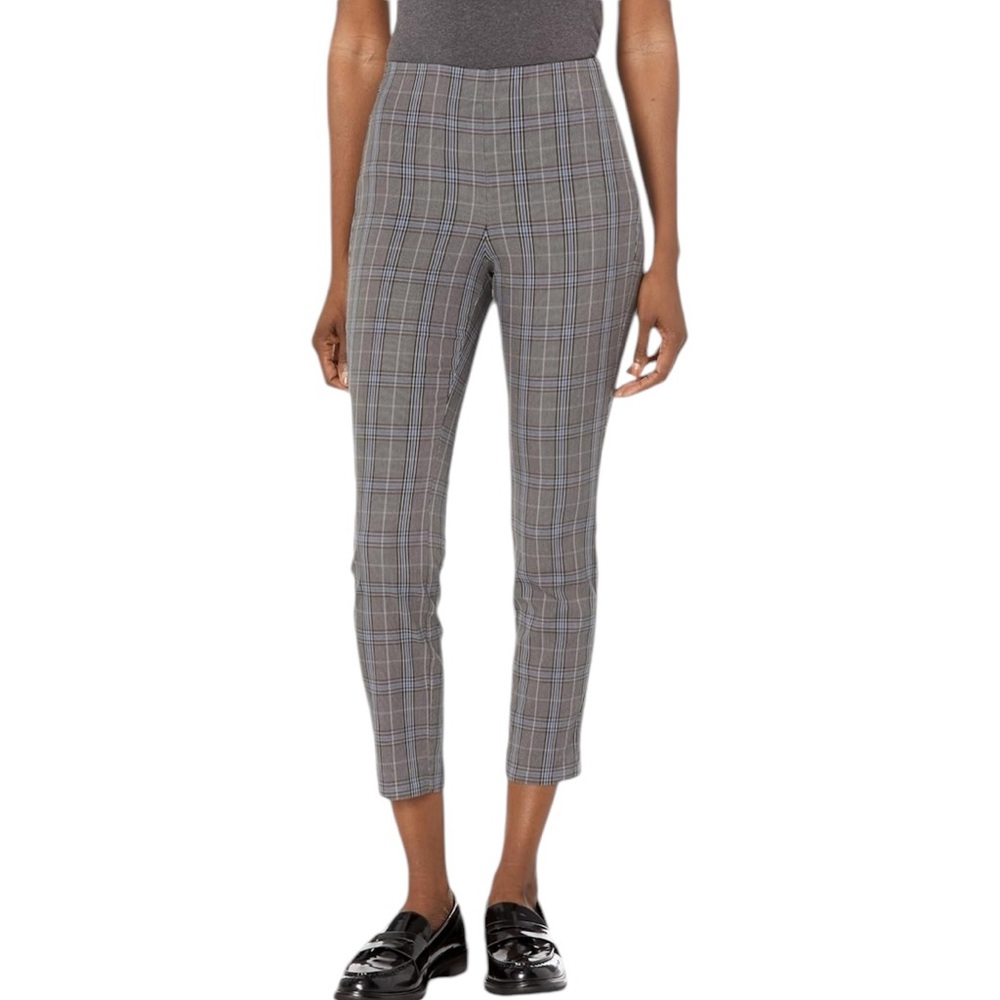 Rag & Bone New York Slim Leg Ankle Pants Size 6 Gray & Blue Plaid